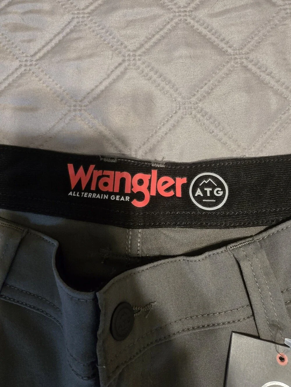 New Mens Wrangler All Terrain Gear Cliffside Utility Pants- Gray- 36x32
